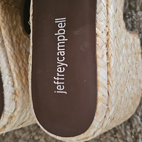 Jeffrey Campbell Marla woven natural sea grass heeled sandals size 7 - Picture 5 of 11